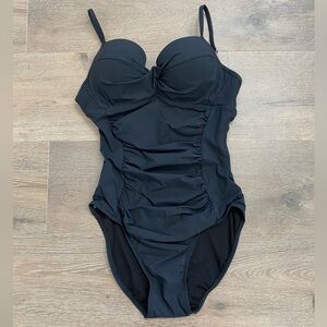 Spanx Love Your Assets Underwire Push Up Slimming Ruched One Piece Swimsuit